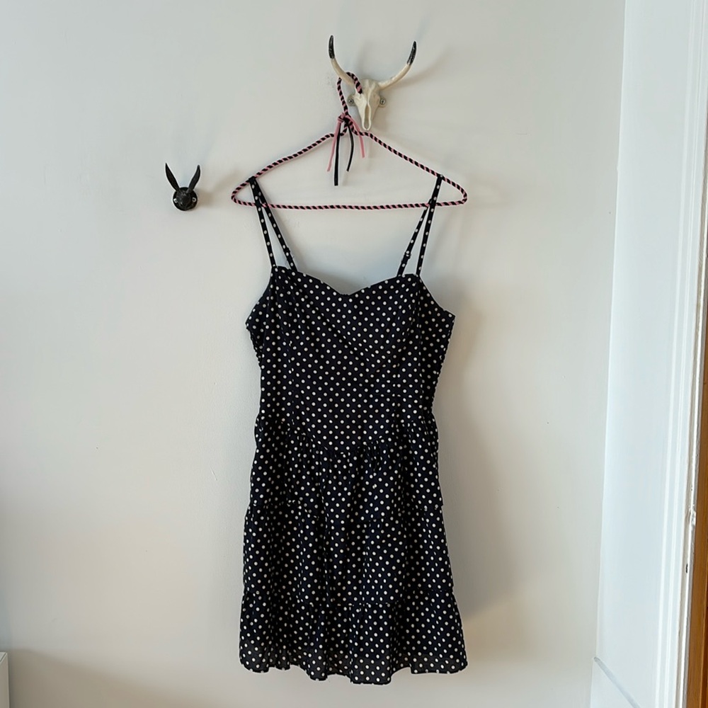 H&M Black and White Polka Dot Mini Dress